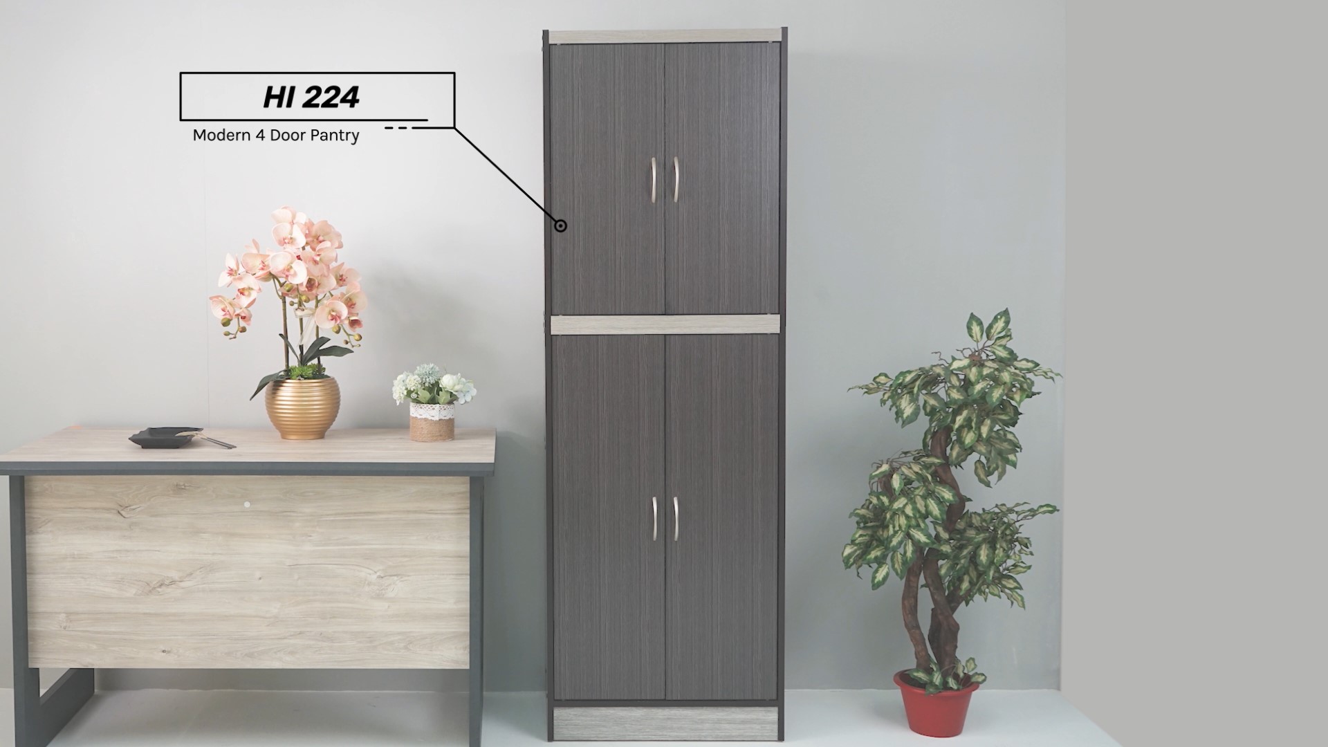 Amazon.com: Hodedah 4 Door Kitchen Pantry with Four Shelves